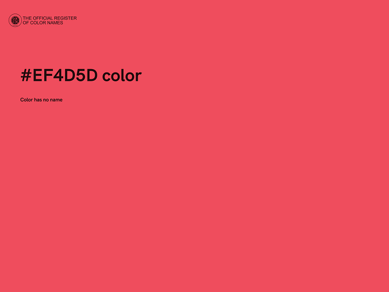 #EF4D5D color image