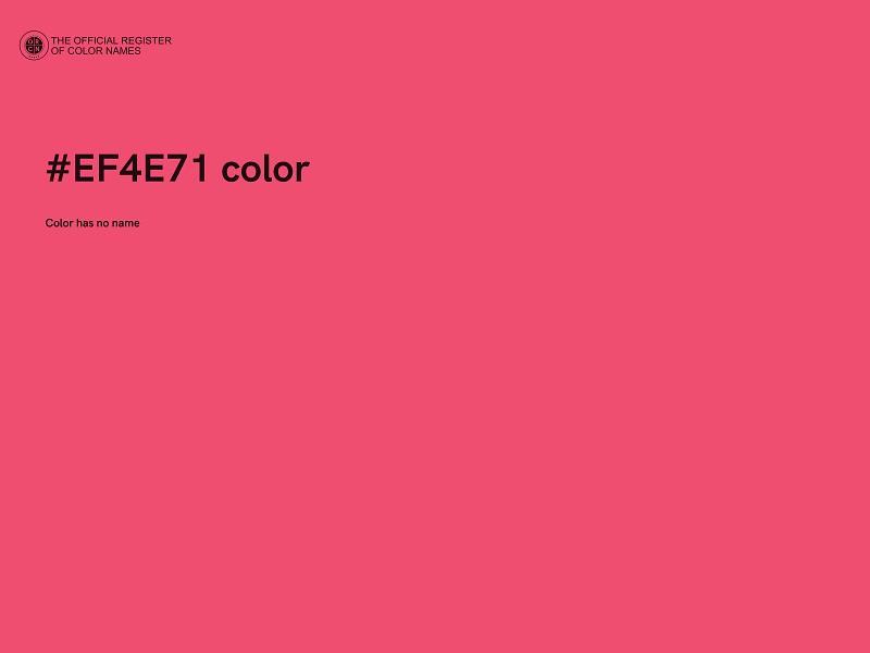 #EF4E71 color image