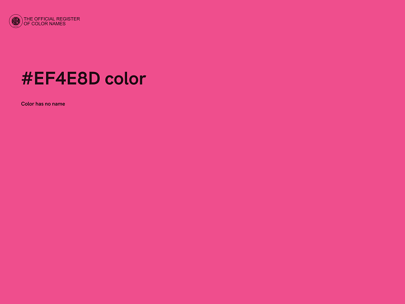 #EF4E8D color image