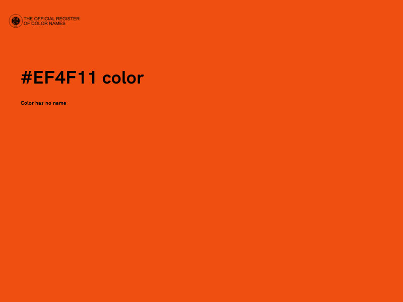#EF4F11 color image