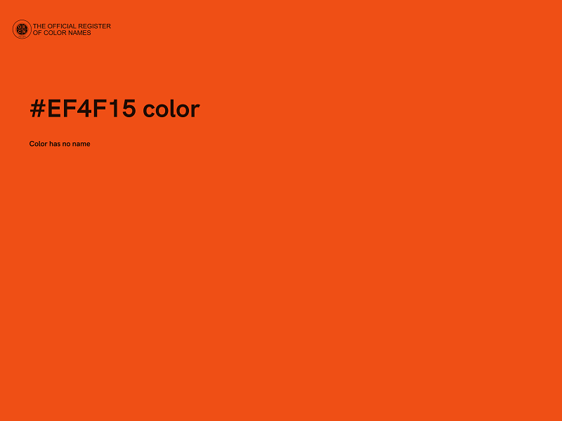 #EF4F15 color image