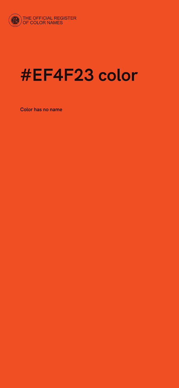 #EF4F23 color image