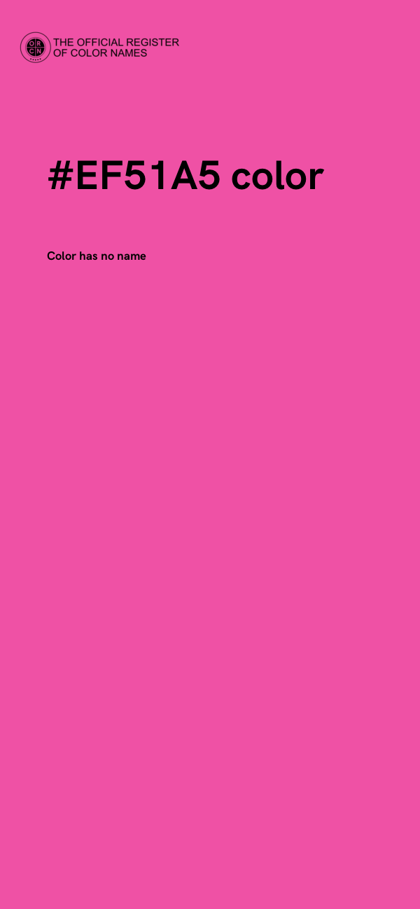 #EF51A5 color image