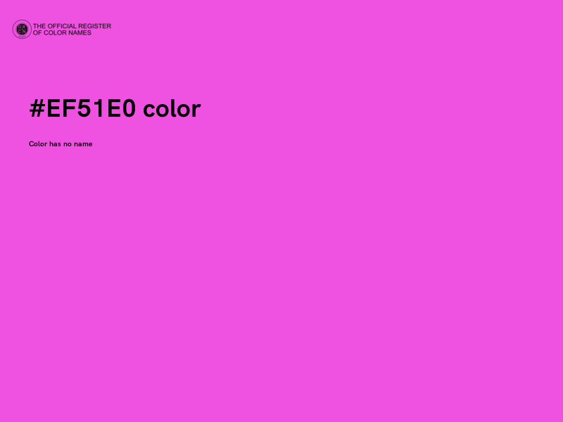 #EF51E0 color image