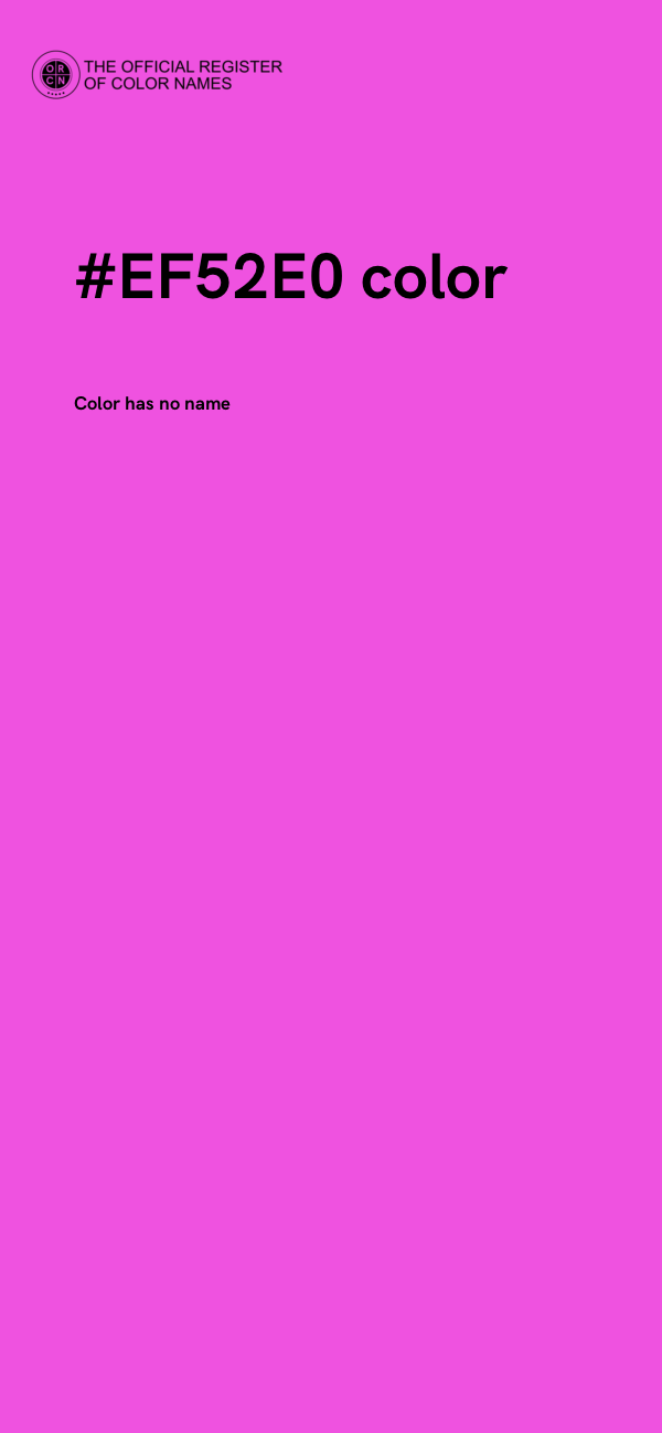 #EF52E0 color image