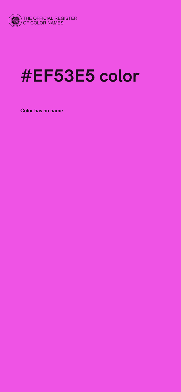 #EF53E5 color image