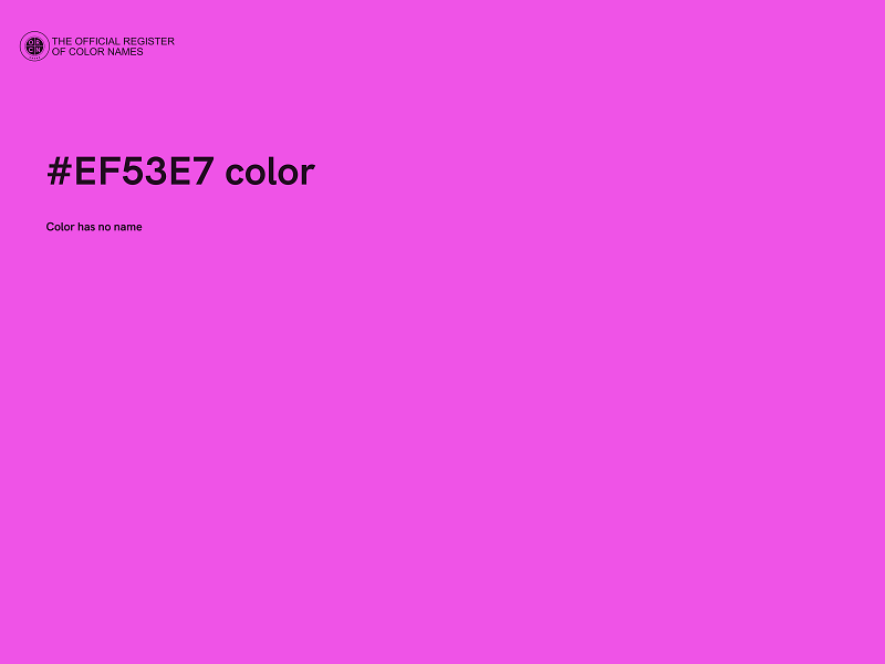 #EF53E7 color image