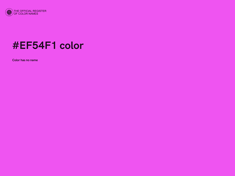 #EF54F1 color image