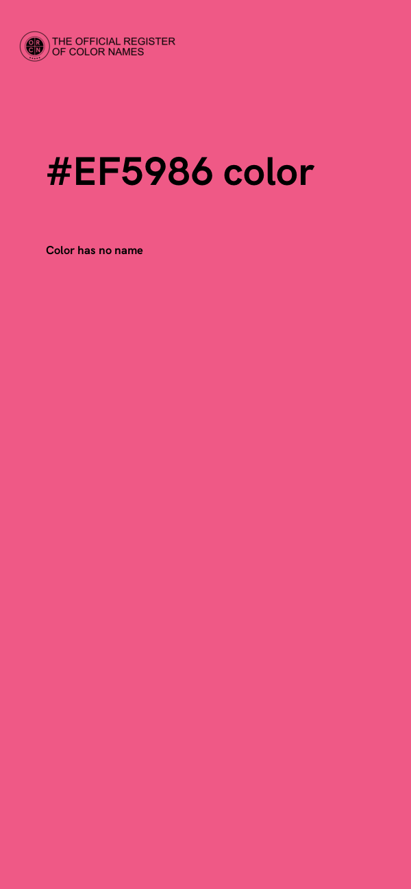 #EF5986 color image