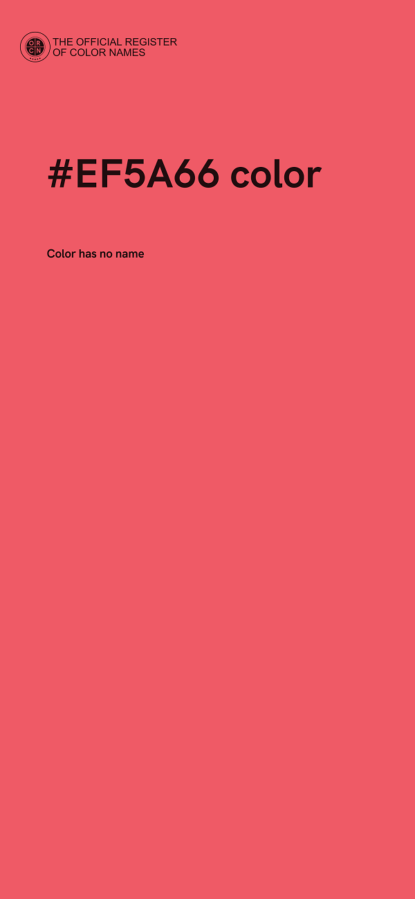 #EF5A66 color image