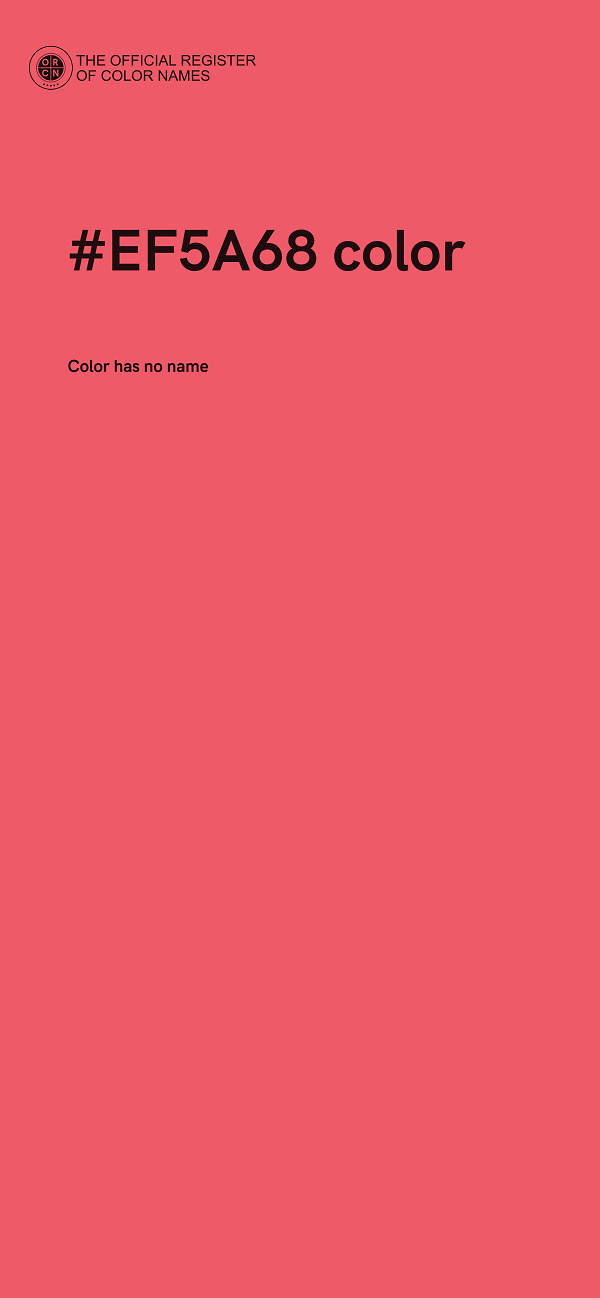 #EF5A68 color image
