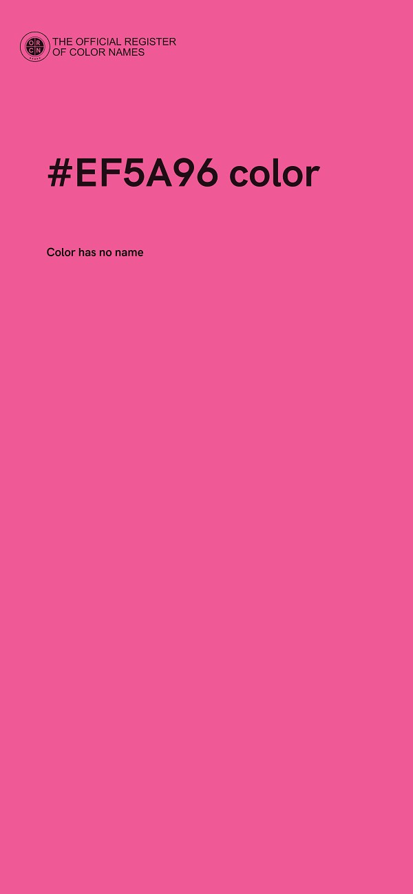 #EF5A96 color image