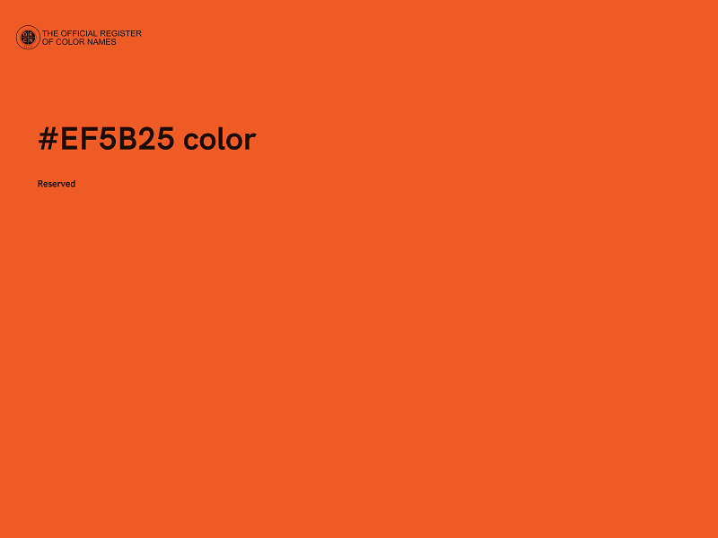 #EF5B25 color image