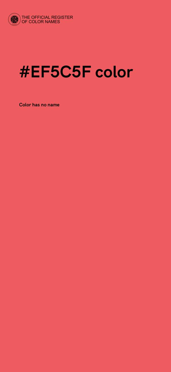 #EF5C5F color image