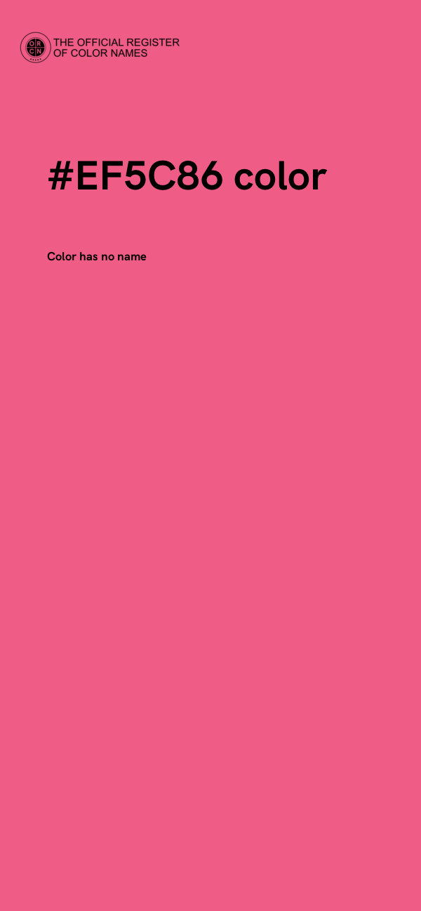 #EF5C86 color image
