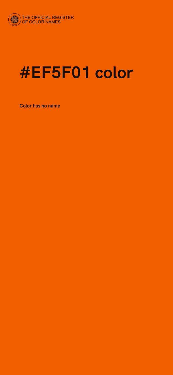 #EF5F01 color image