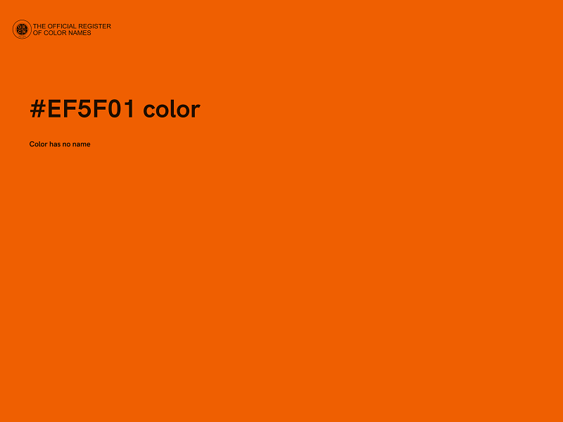 #EF5F01 color image