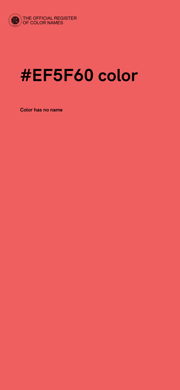 #EF5F60 color image