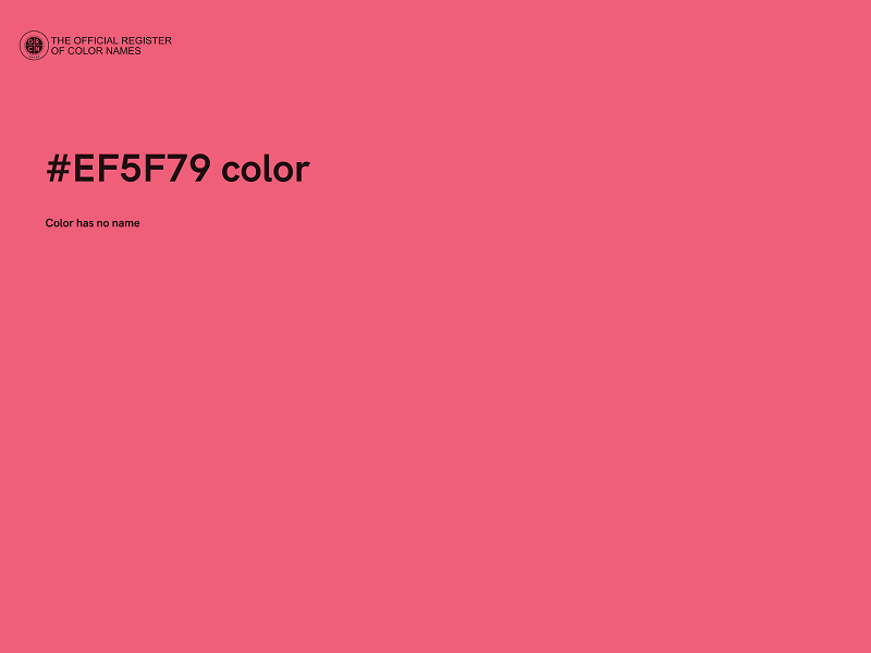 #EF5F79 color image