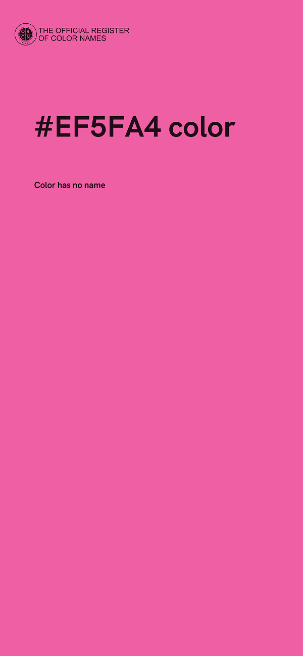 #EF5FA4 color image