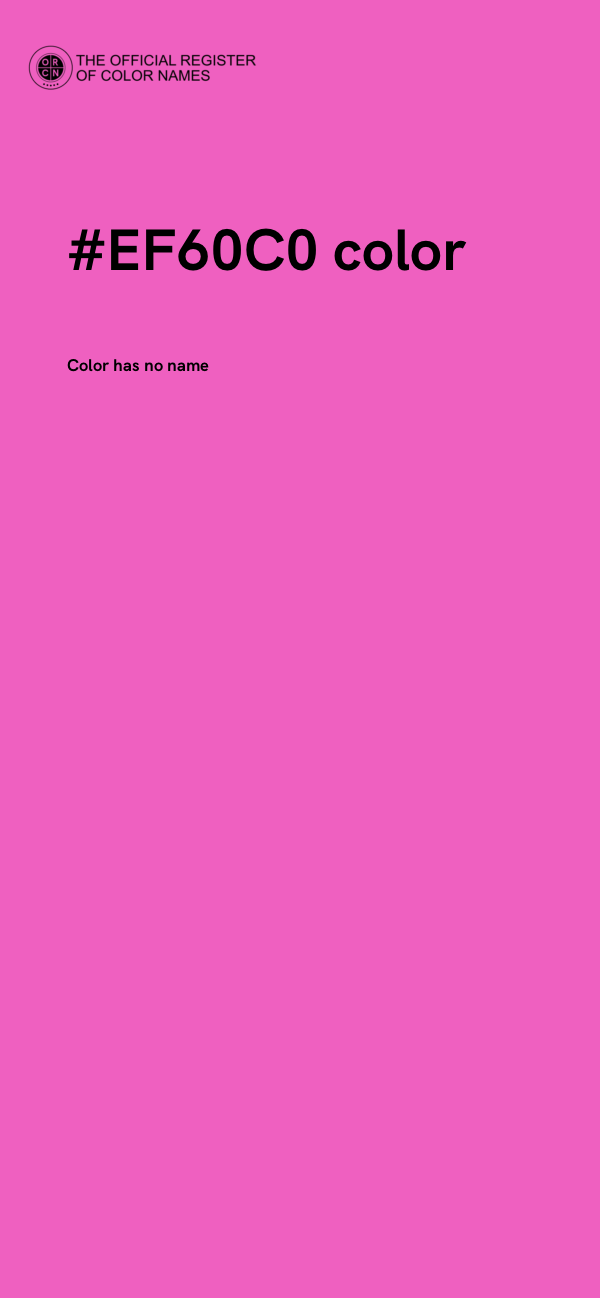 #EF60C0 color image