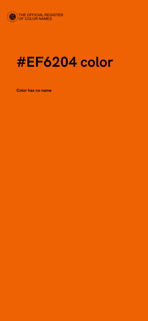 #EF6204 color image