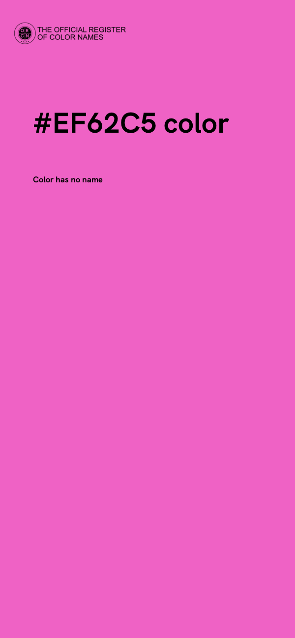 #EF62C5 color image