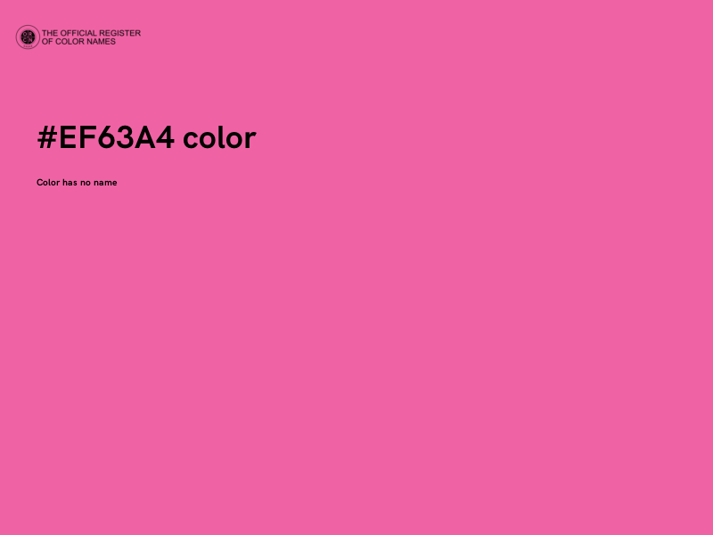 #EF63A4 color image