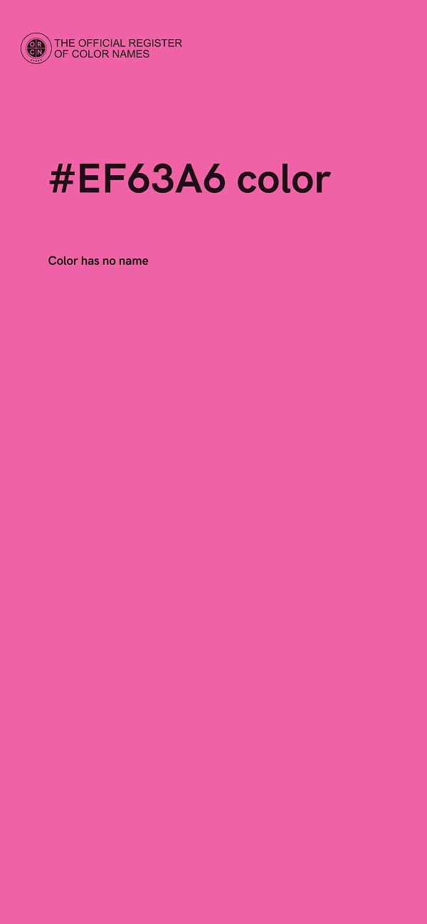 #EF63A6 color image