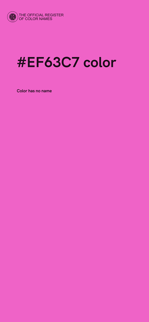 #EF63C7 color image