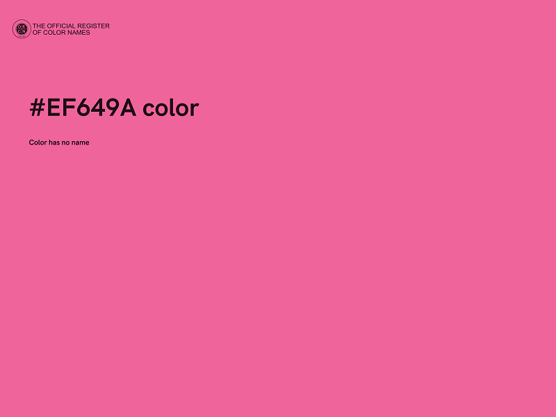 #EF649A color image