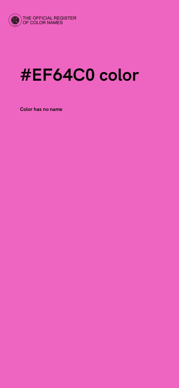 #EF64C0 color image