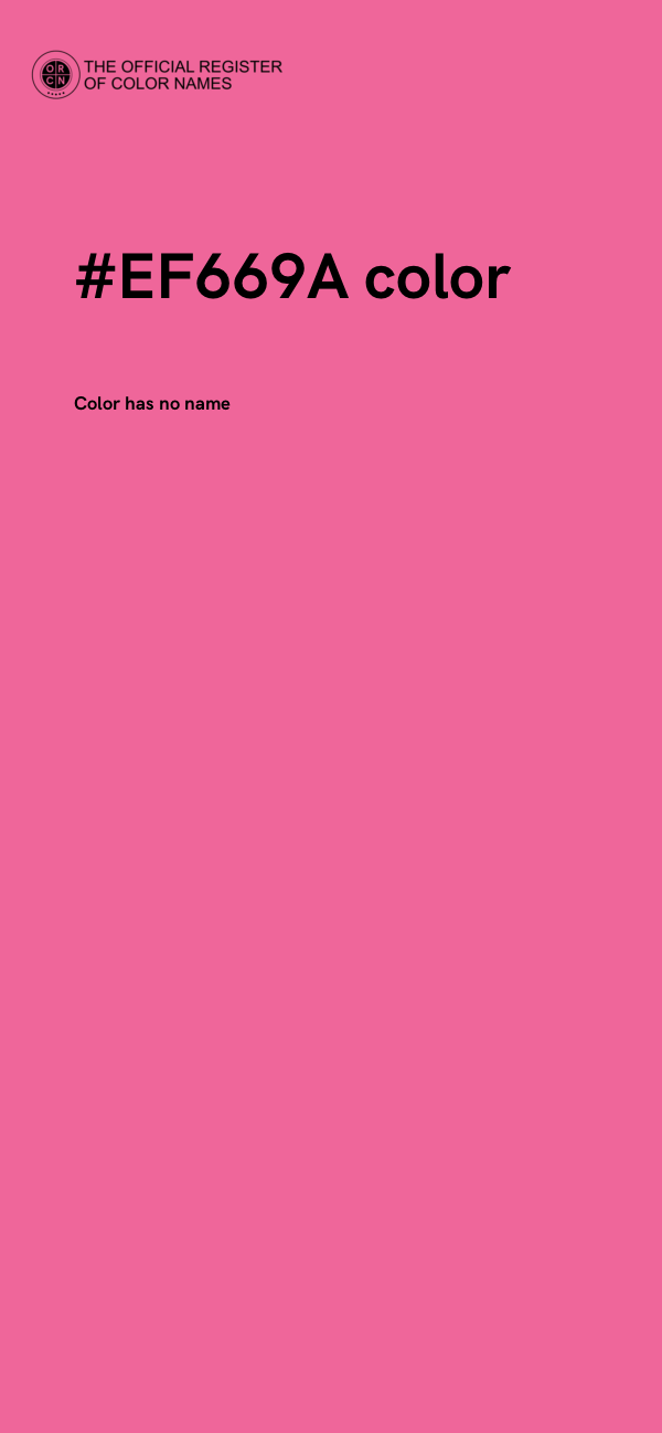 #EF669A color image