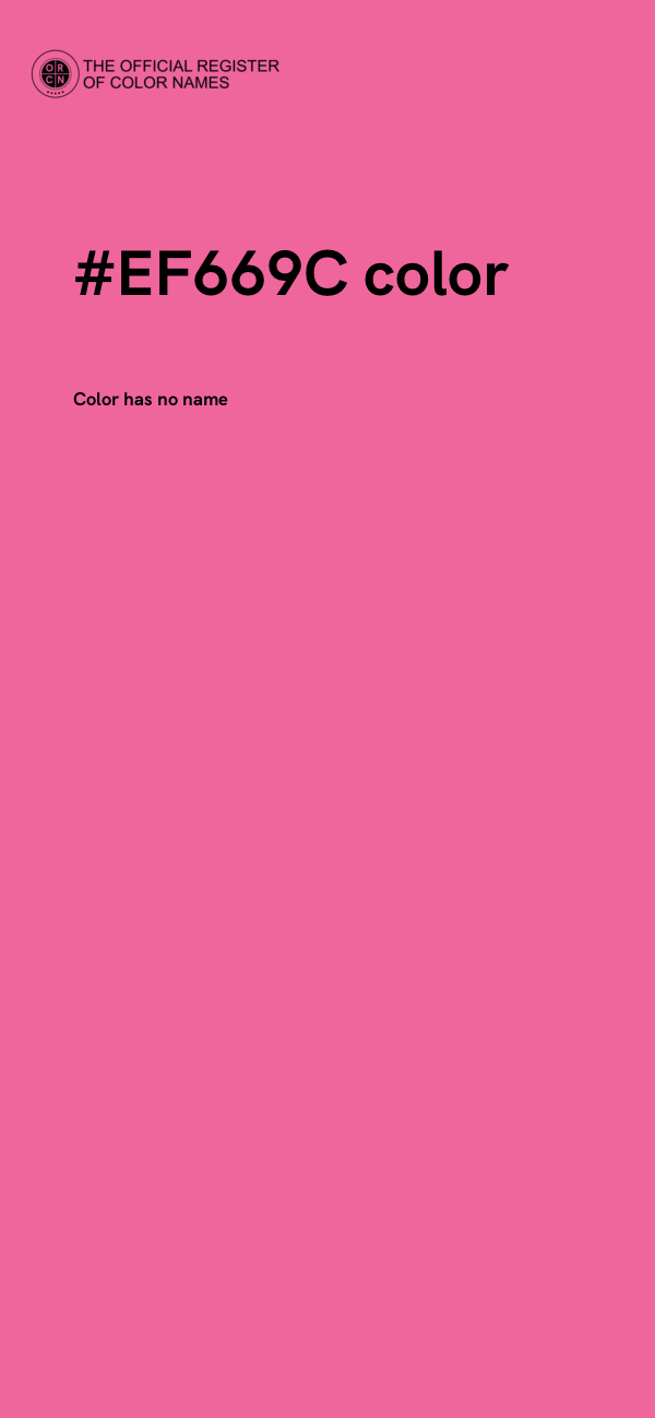 #EF669C color image