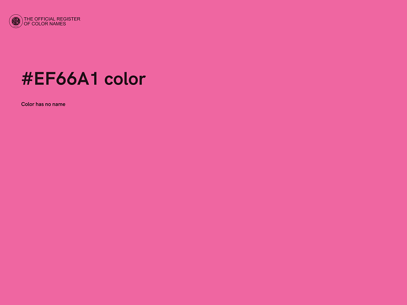 #EF66A1 color image