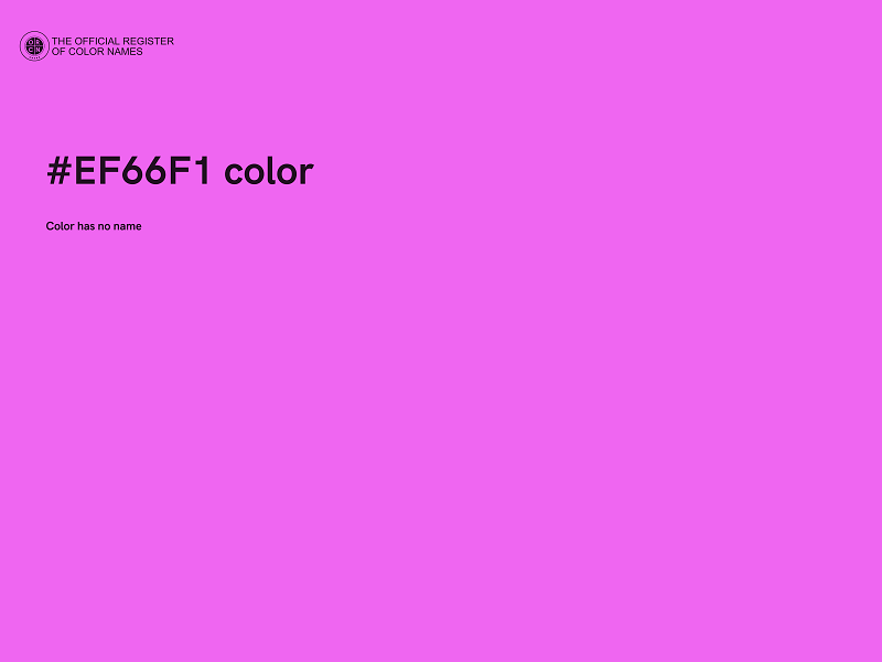 #EF66F1 color image