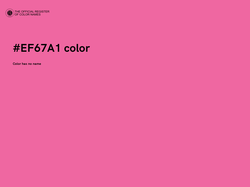 #EF67A1 color image