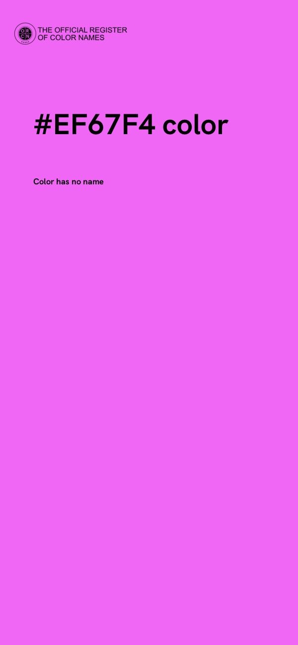 #EF67F4 color image