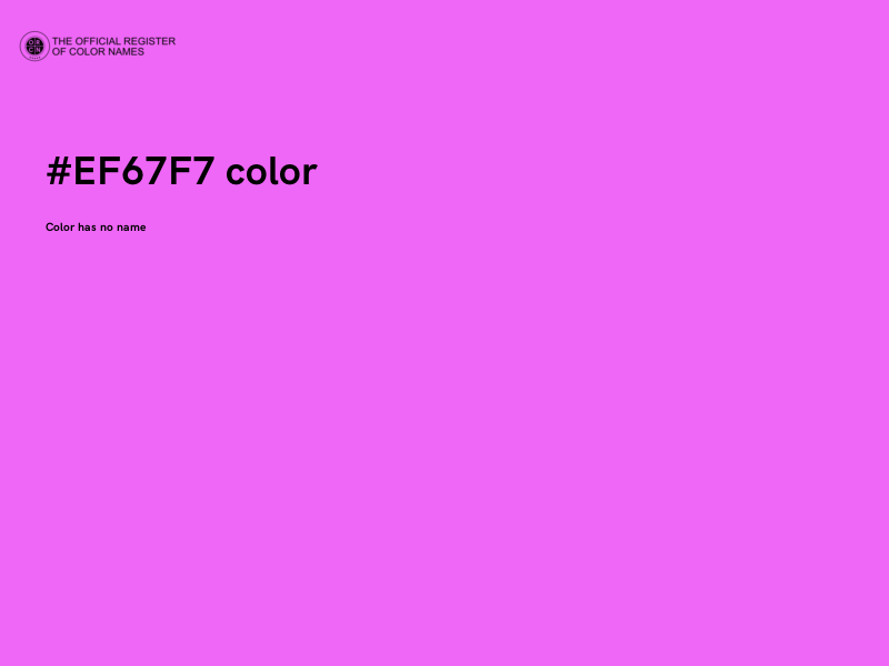 #EF67F7 color image