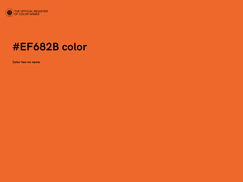 #EF682B color image