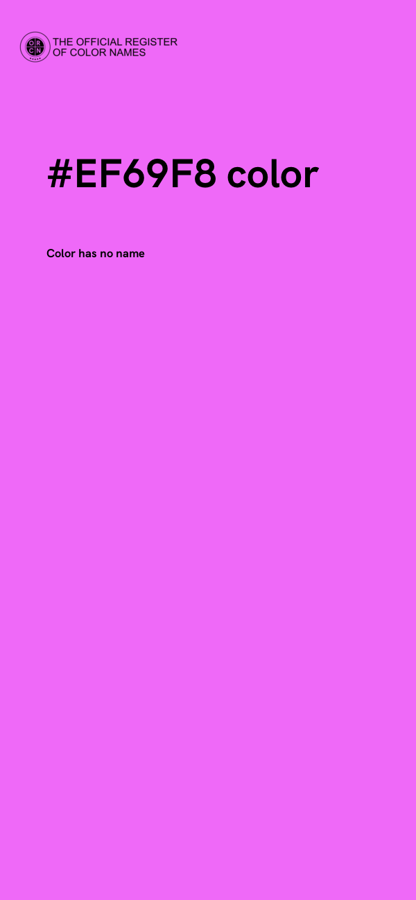 #EF69F8 color image