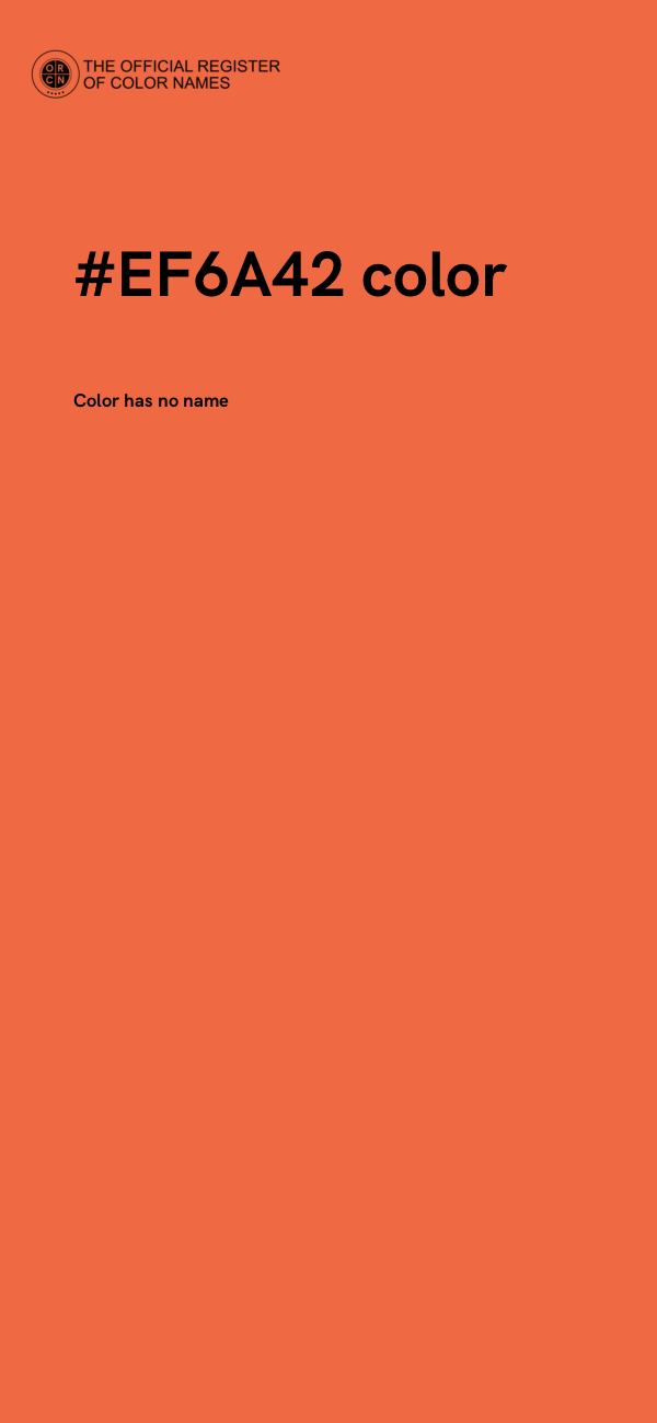 #EF6A42 color image