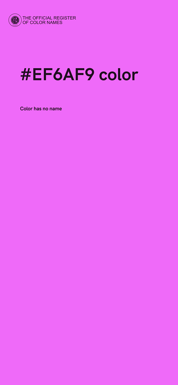 #EF6AF9 color image