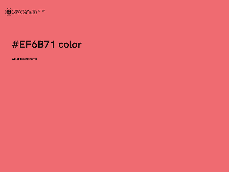 #EF6B71 color image