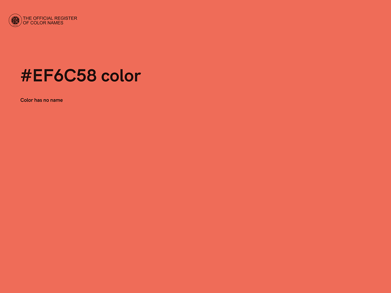 #EF6C58 color image