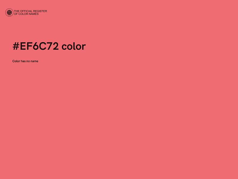 #EF6C72 color image