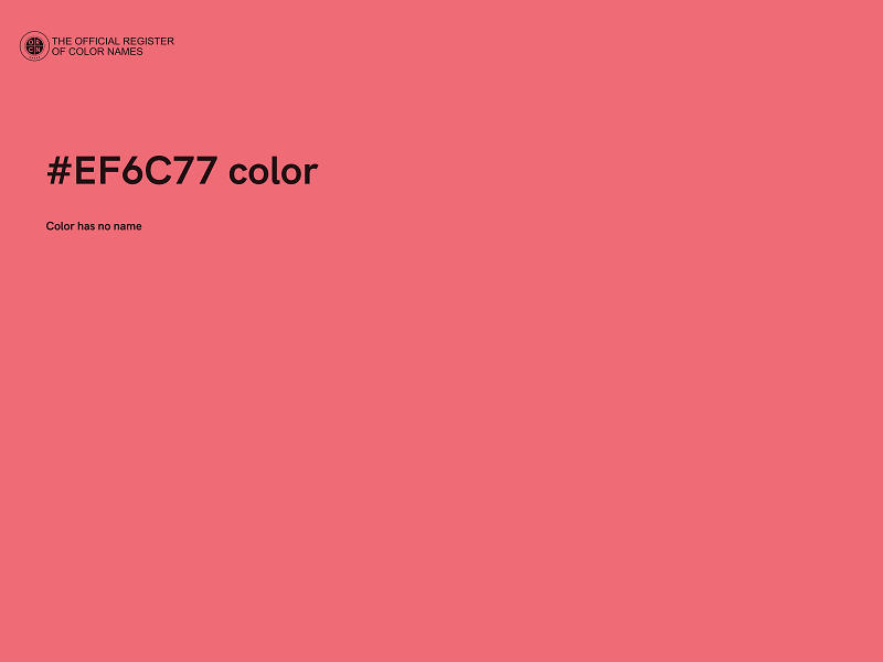 #EF6C77 color image