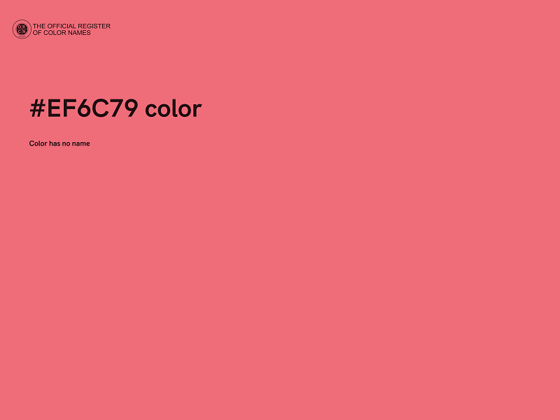 #EF6C79 color image