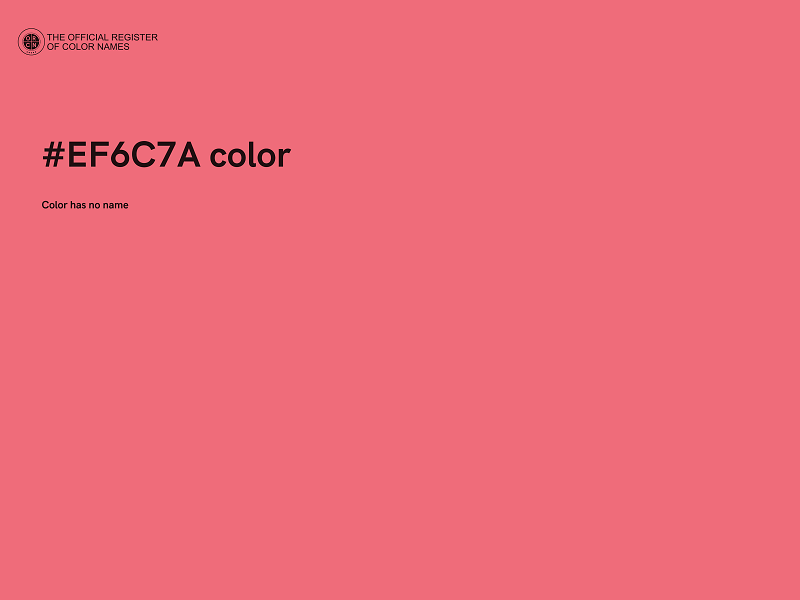#EF6C7A color image