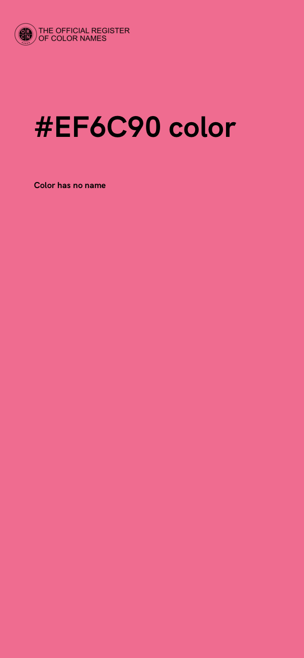 #EF6C90 color image